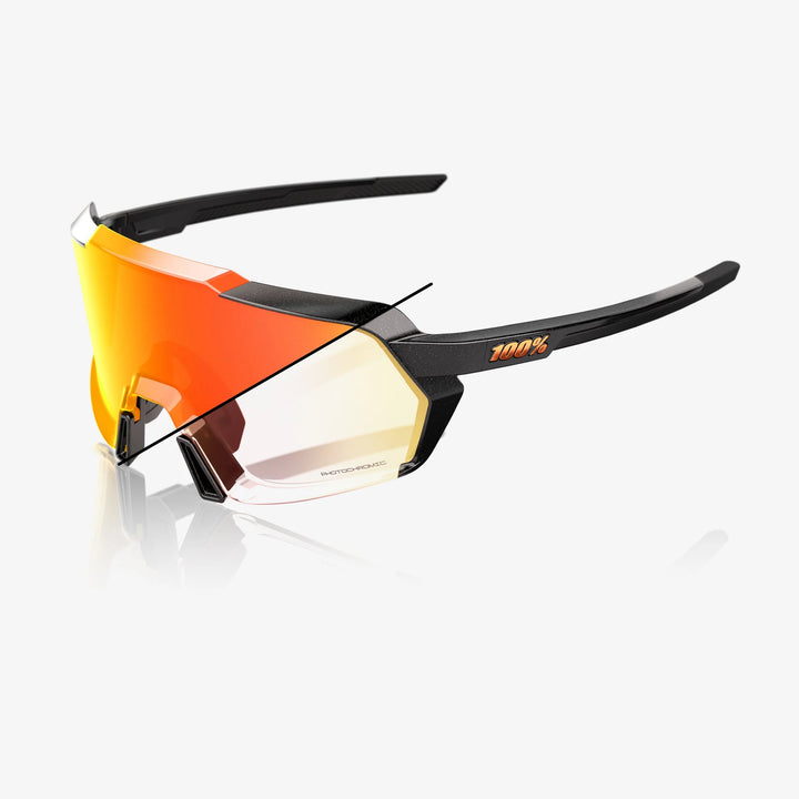 KORBIN Gloss Metallic Black Orange Flash Mirror Photochromic Lens