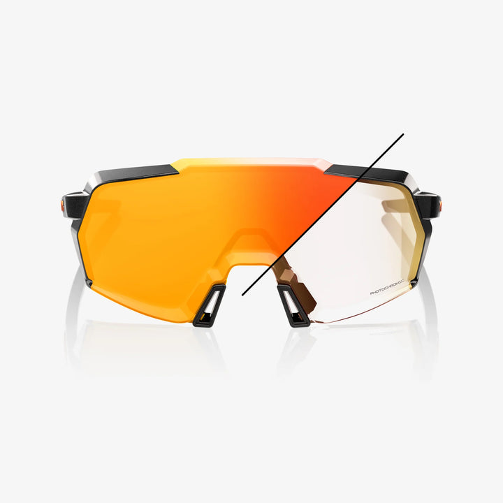 KORBIN Gloss Metallic Black Orange Flash Mirror Photochromic Lens