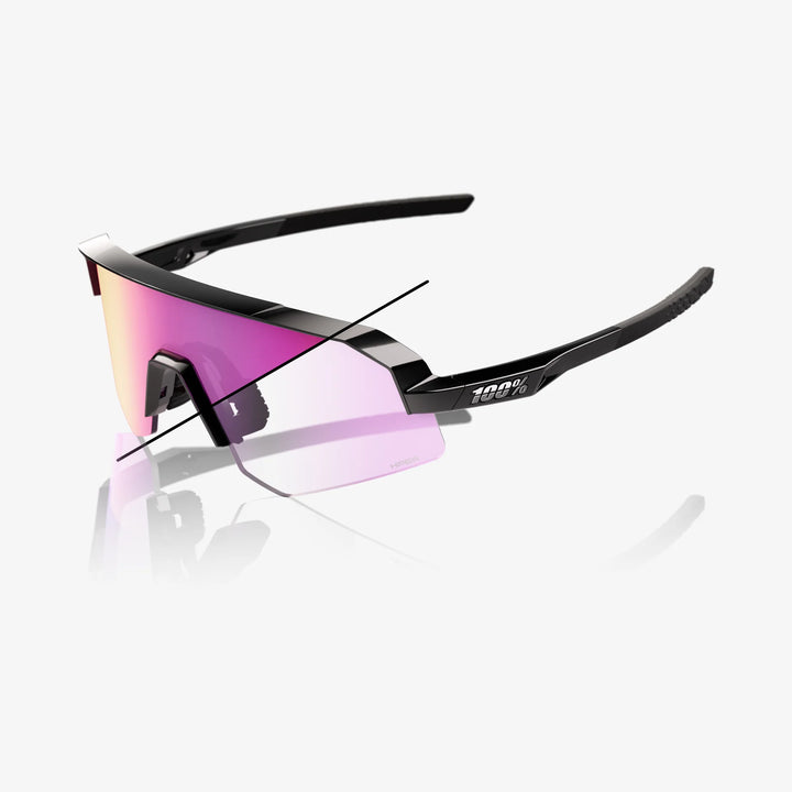 SLENDALE SL Gloss Black Purple Mirror Photochromic Lens