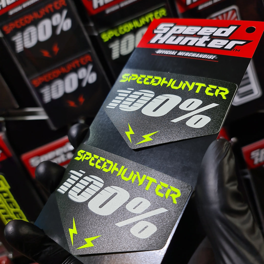 SPEED HUNTER  x 100% - FRAGILE NEON - STICKER