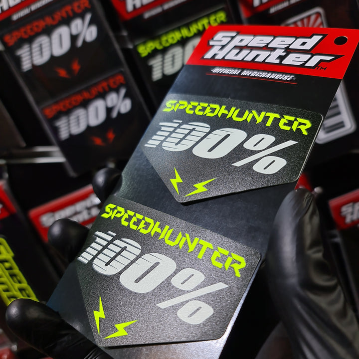SPEED HUNTER  x 100% - FRAGILE NEON - STICKER