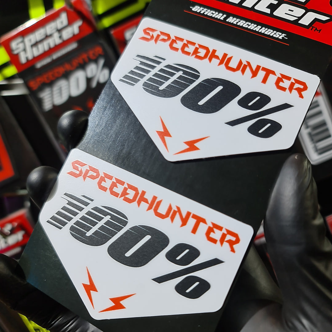 SPEED HUNTER  x 100% - WHITE - STICKER