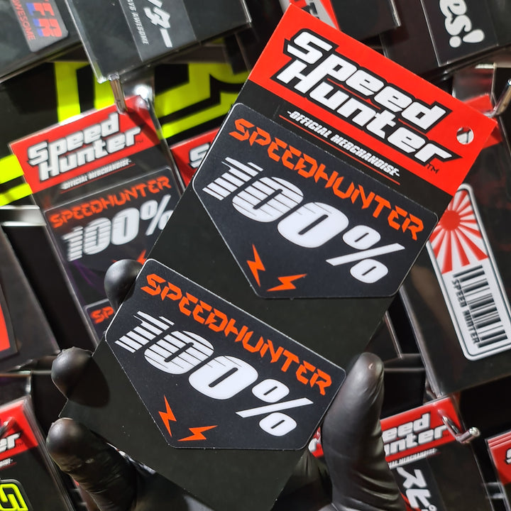 SPEED HUNTER  x 100% - BLACK  STICKER