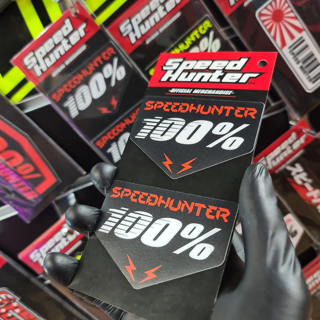 SPEED HUNTER  x 100% - BLACK  STICKER
