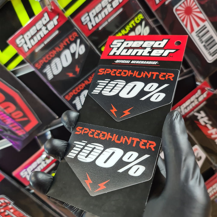 SPEED HUNTER  x 100% - BLACK  STICKER