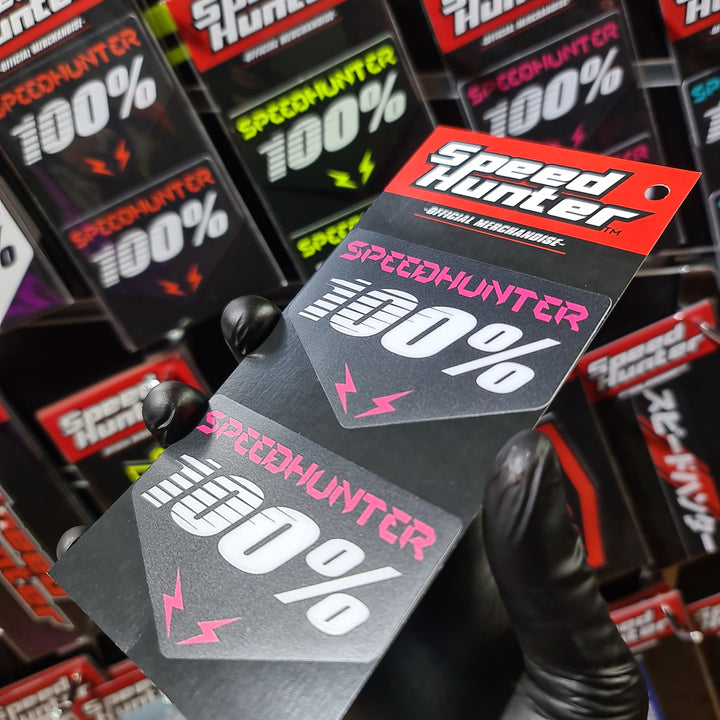 SPEED HUNTER  x 100% - PINK  STICKER