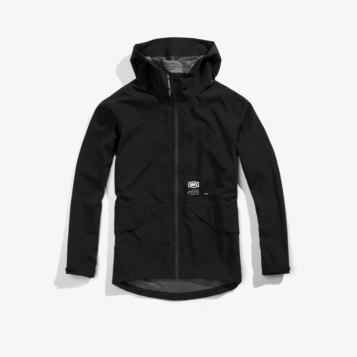 100% - HYDROMATIC PARKA LIGHTWEIGHT WATERPROOF JACKET - BLACK
