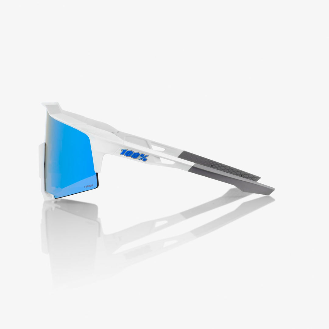 SPEEDCRAFT® Matte White HiPER® Blue Multilayer Mirror Lens + Clear Lens Included