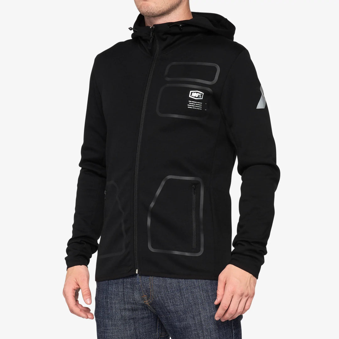 VICEROY Hooded Zip Tech Fleece Black