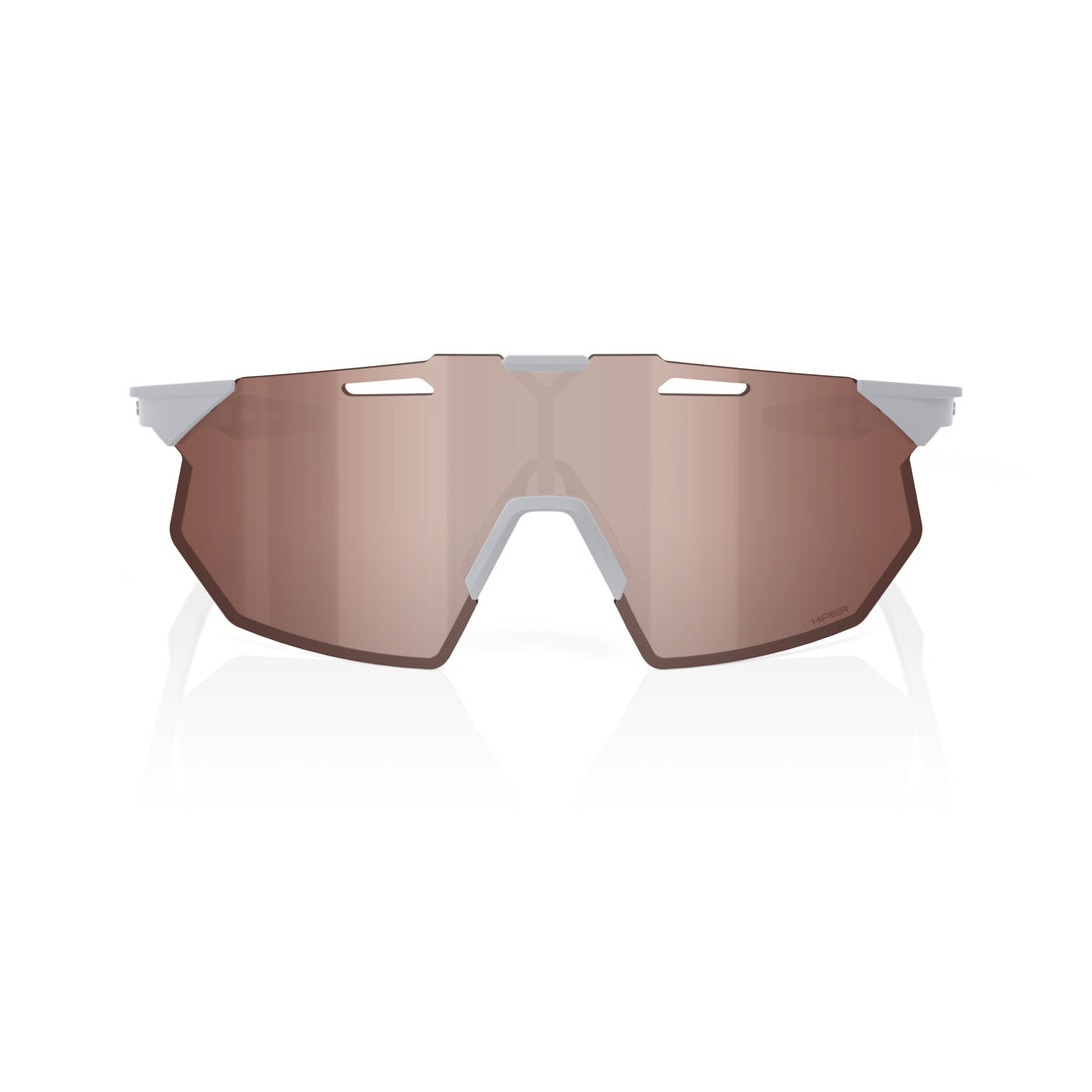 HYPERCRAFT SQ  Matte Stone Grey - HiPER Crimson Silver Mirror Lens