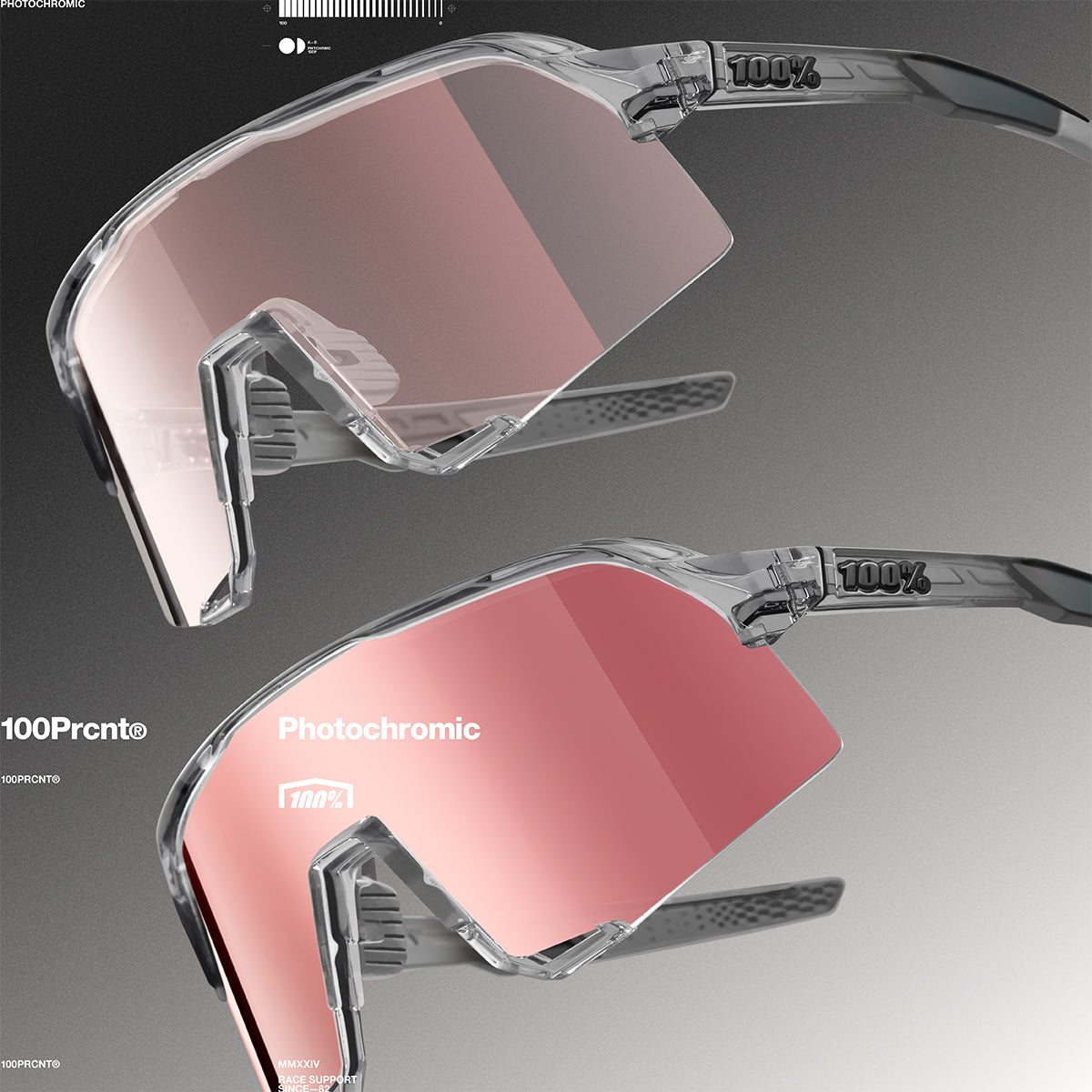 S3 Polished Translucent Grey - Rose Photochromic Lens – SPEEDHUNTER