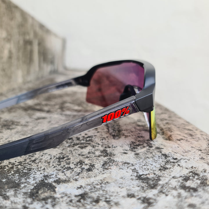 S3 MATT BLACK / TRANSLUCENT GREY - HIPER RED LENS
