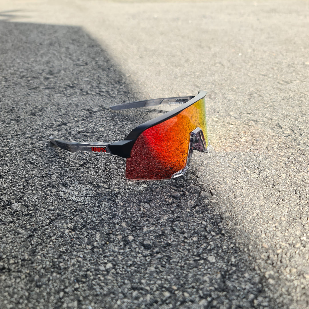 S3 MATT BLACK / TRANSLUCENT GREY - HIPER RED LENS