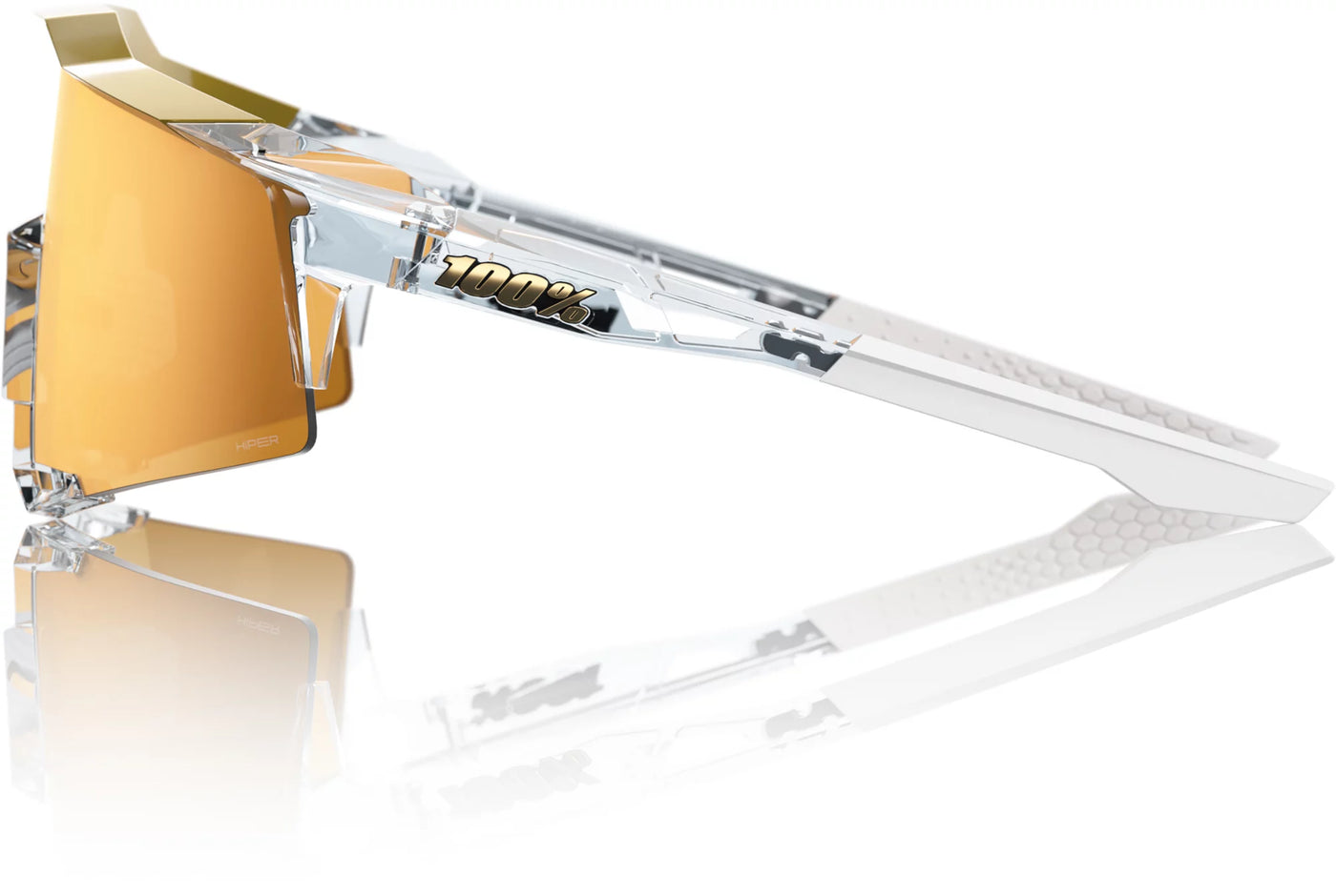 SPEEDCRAFT® Polished Translucent Clear 24K Hiper Gold Mirror Lens