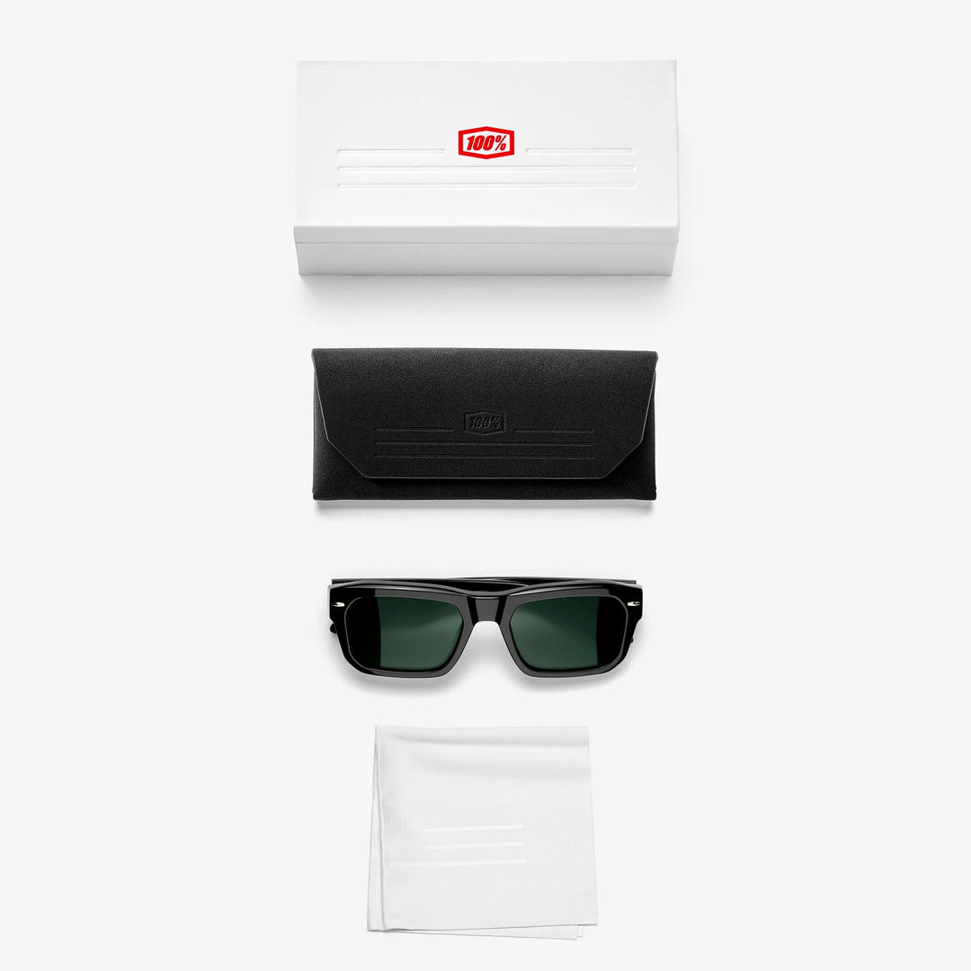 BOWEN Polished Black Grey-Green Lens