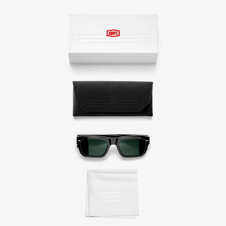 BOWEN Polished Black Grey-Green Lens