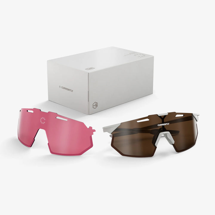 HYPERCRAFT® SQ Currently Running Marshmallow HiPER® Bronze Lens w/ Bonus HiPER® Dusty Rose Lens