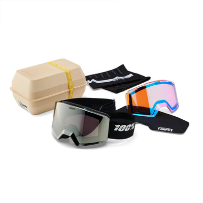 NORG Goggle Snow Black/HiPER® Silver Mirror And HiPER® Turquoise Mirror