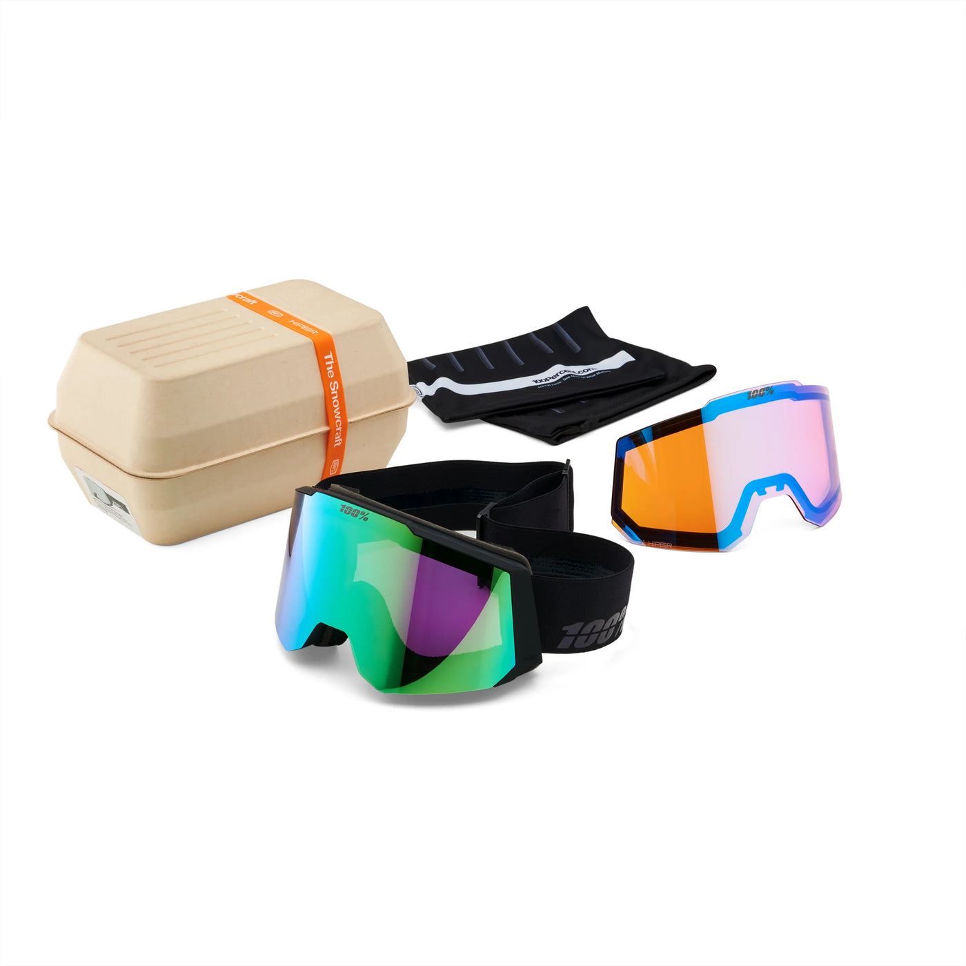 SNOWCRAFT Goggle Snow Black/HiPER® Green Mirror And HiPER® Turquoise Mirror