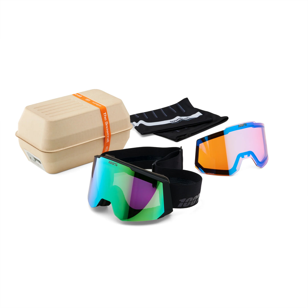 Snow Goggle Box SNOWCRAFT Goggle Snow White/HiPER® Lavender Mirror w/ Bonus HiPER® Pin ...