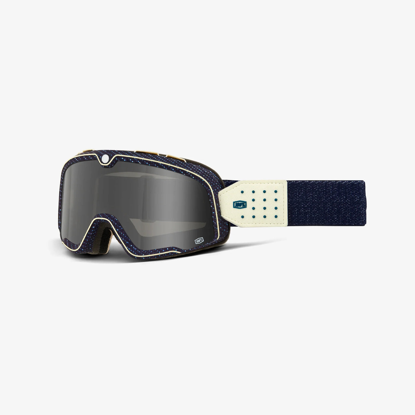 BARSTOW® Goggle Moto Denim/Dark Smoke Lens