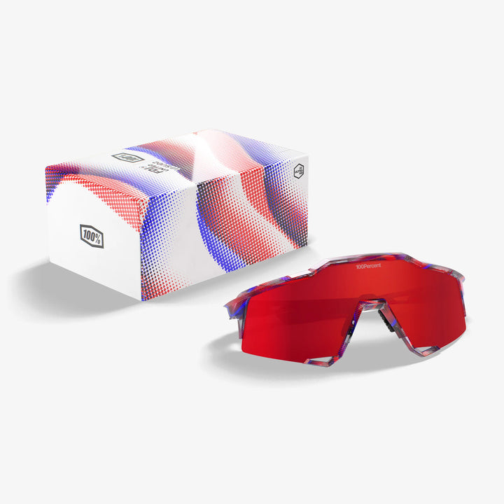 SPEEDCRAFT® FDJ Gloss Translucent Red/Blue HiPER® Fire Red Mirror Lens