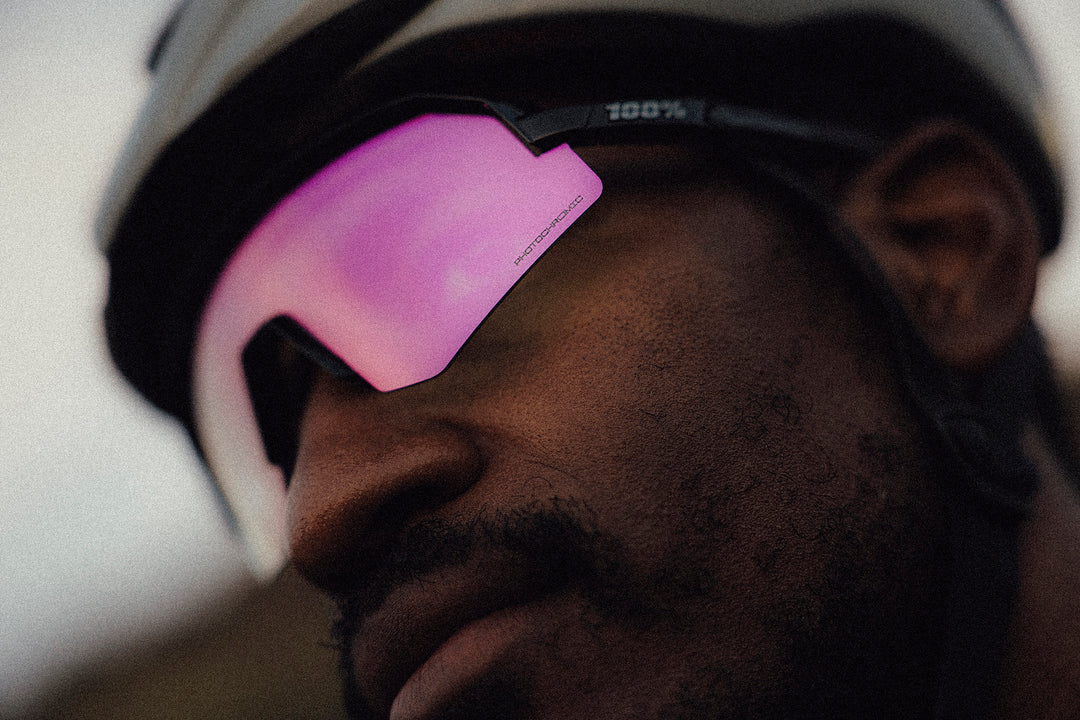 SLENDALE Gloss Black Purple Mirror Photochromic Lens