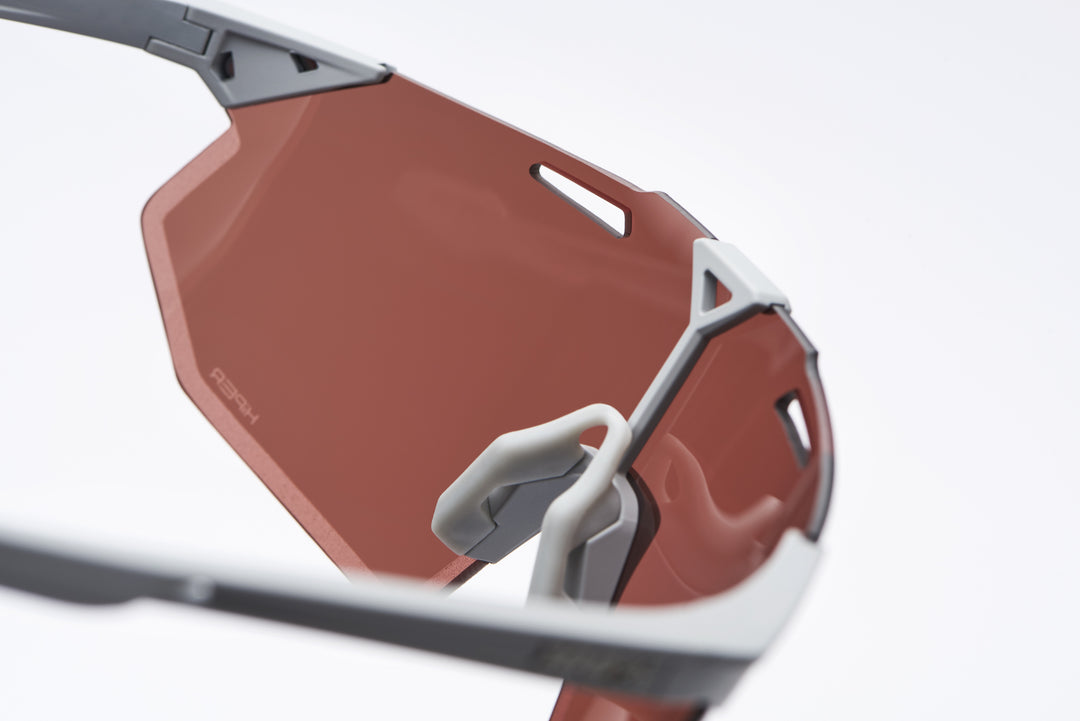 HYPERCRAFT SQ  Matte Stone Grey - HiPER Crimson Silver Mirror Lens