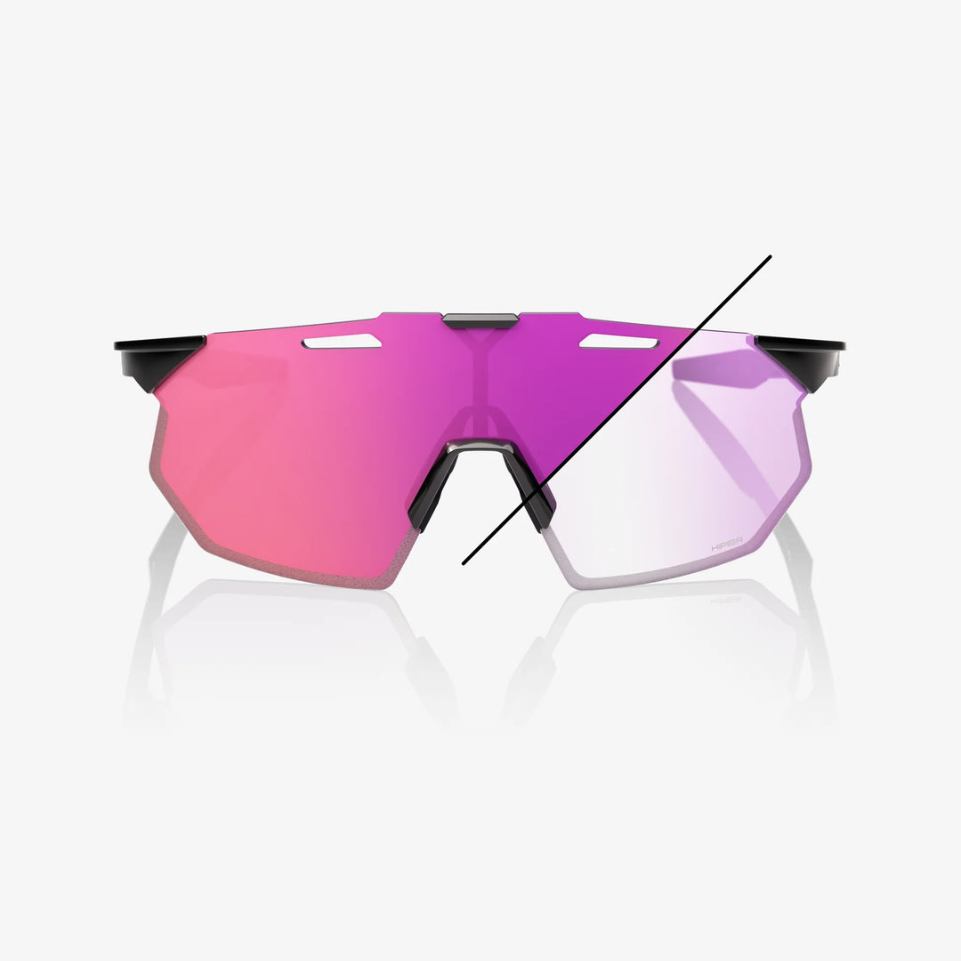 HYPERCRAFT® SQ Gloss Black Purple Mirror Photochromic Lens