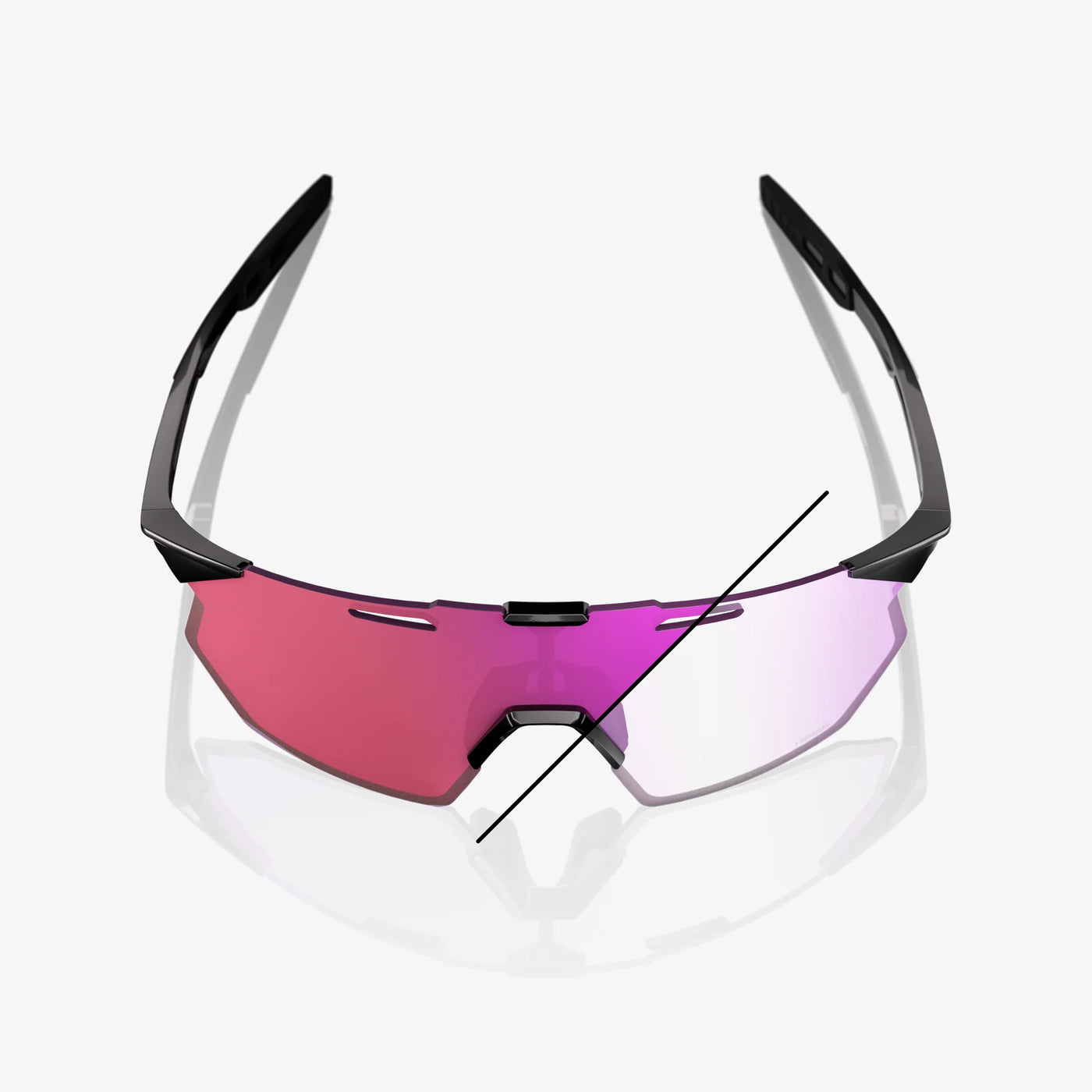 HYPERCRAFT® SQ Gloss Black Purple Mirror Photochromic Lens