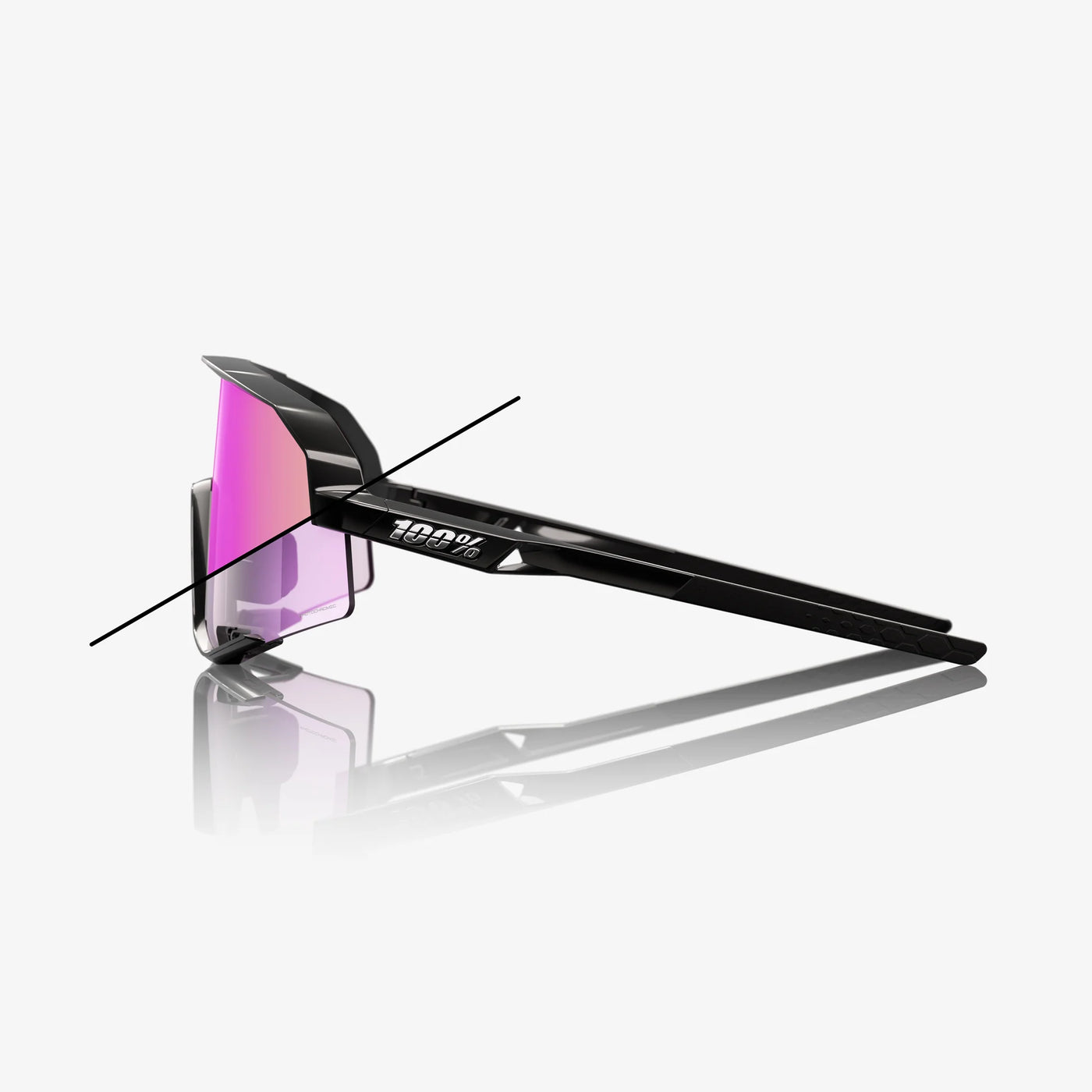 SLENDALE Gloss Black Purple Mirror Photochromic Lens