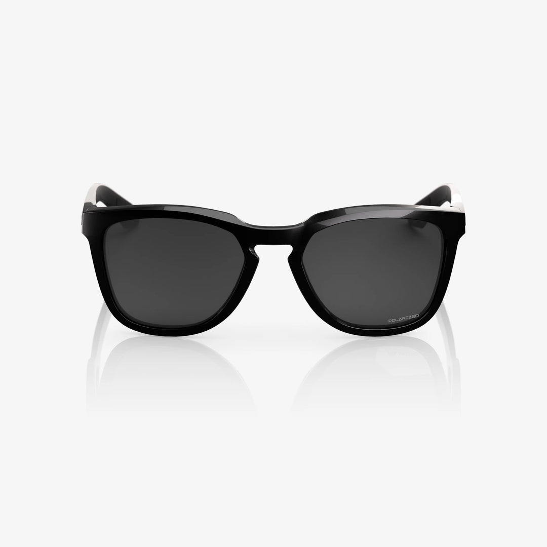 HUDSON Polished Black Polarized Grey Lens
