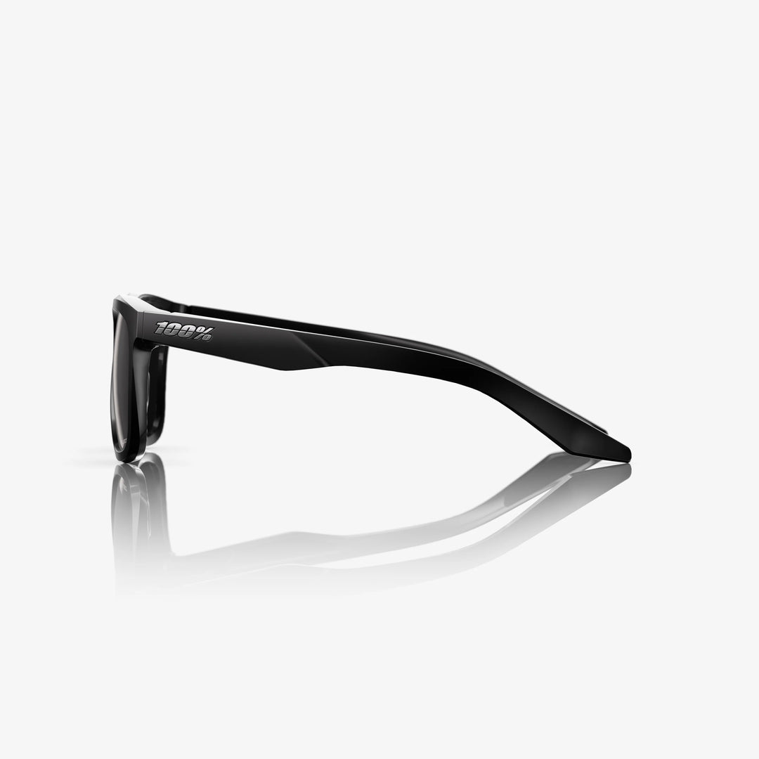 HUDSON Polished Black Polarized Grey Lens