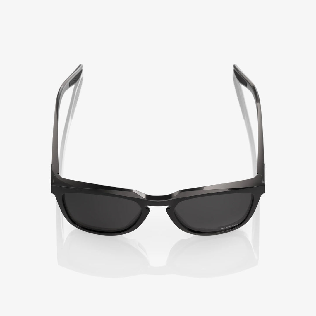 HUDSON Polished Black Polarized Grey Lens