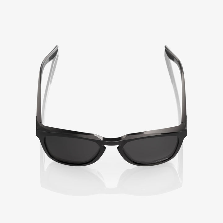 HUDSON Polished Black Polarized Grey Lens