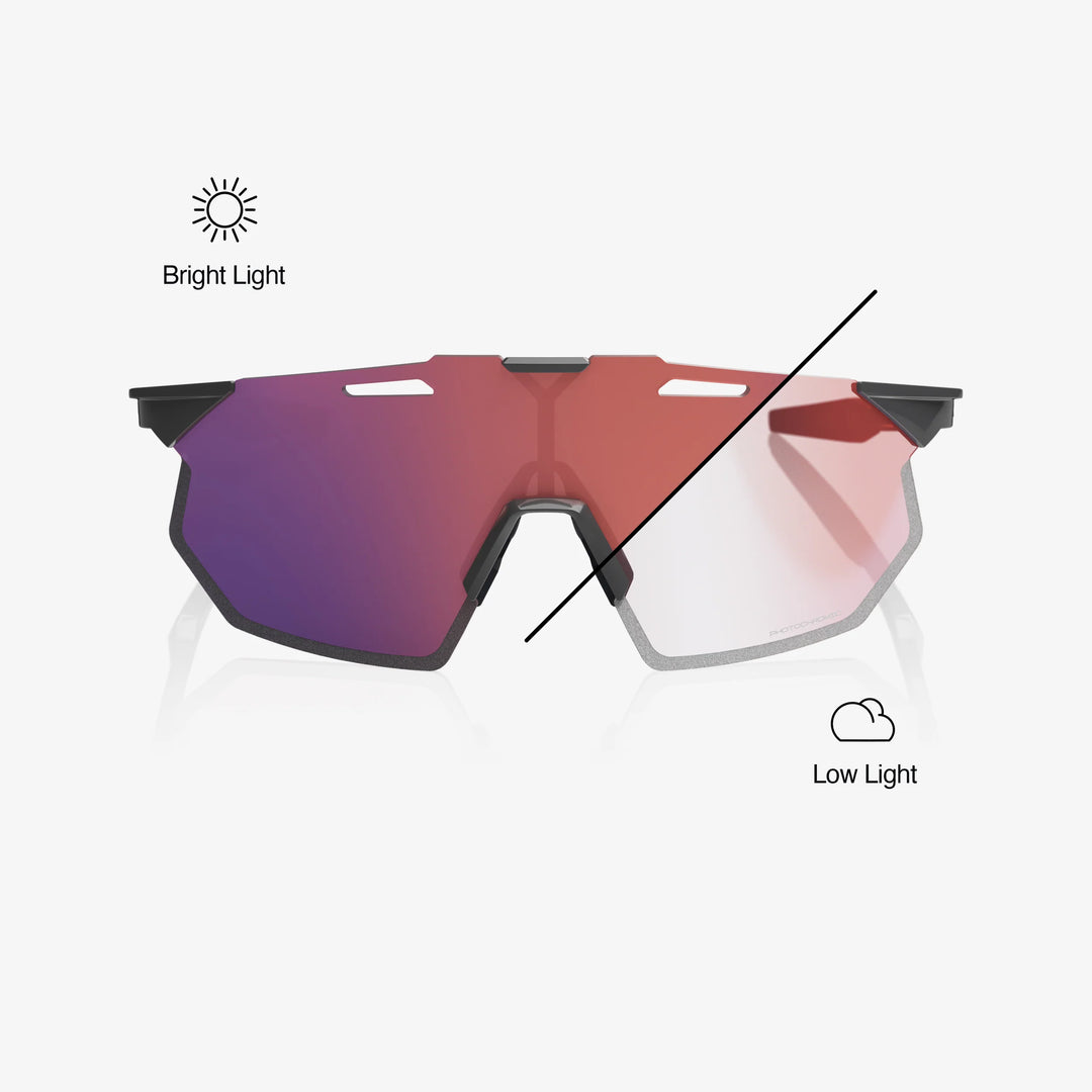 HYPERCRAFT® SQ Gloss Light Grey Photochromic Rose Gold Mirror Lens