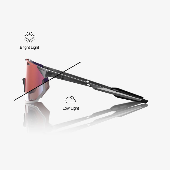 HYPERCRAFT® SQ Gloss Light Grey Photochromic Rose Gold Mirror Lens
