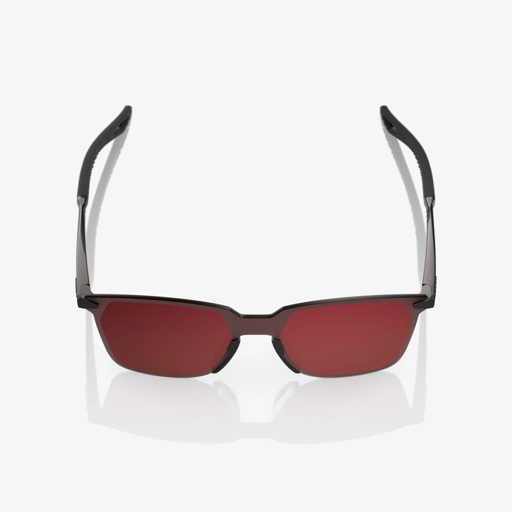 LEGERE™ SQUARE Polished Black Gradient Brown/Red Lens