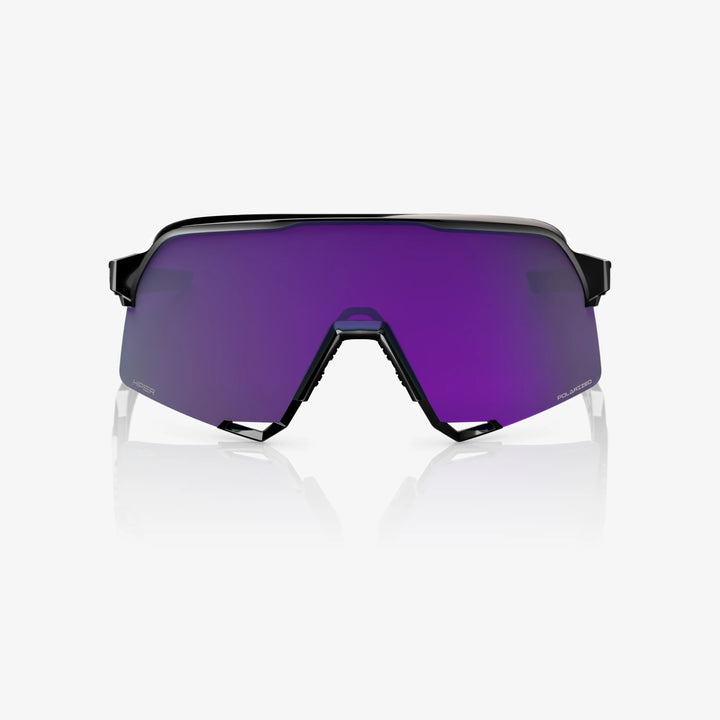 S3™ Polished Black HiPER® Polarized Lavender Mirror Lens