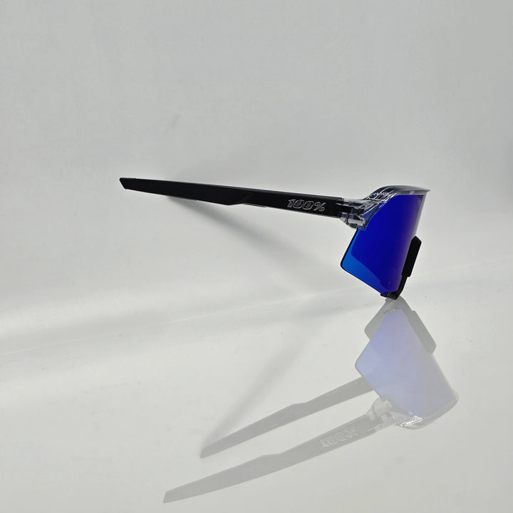 S3 TRANSLUCENT GREY / MATT BLACK - MIRROR BLUE LENS