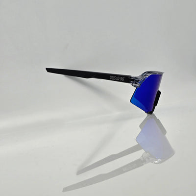 S3 TRANSLUCENT GREY / MATT BLACK - MIRROR BLUE LENS