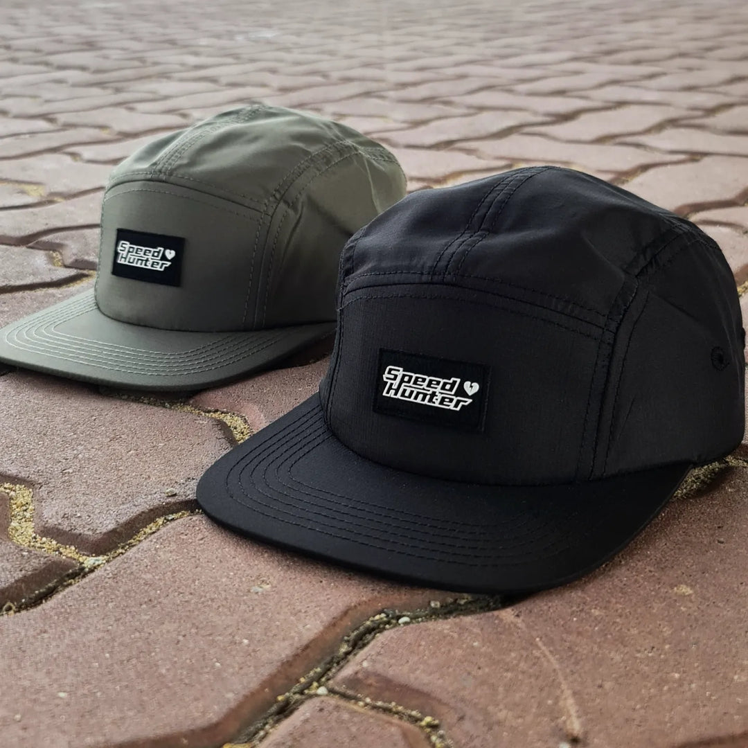 SpeedHunter 5 Panel Flat Brim Camper Cap Olive