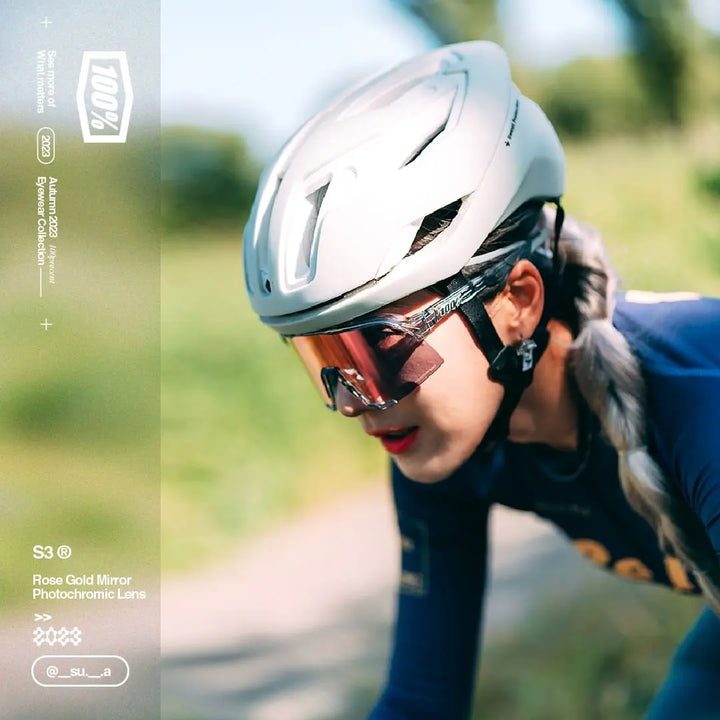 S3  Polished Translucent Grey - Rose Photochromic Lens