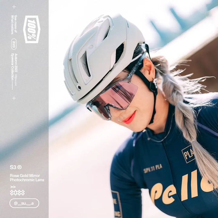 S3  Polished Translucent Grey - Rose Photochromic Lens