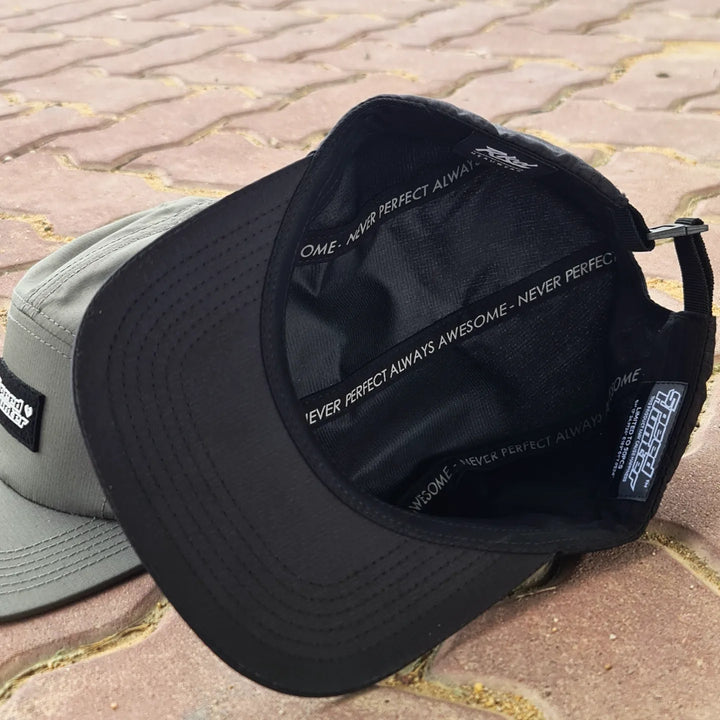 SpeedHunter 5 Panel Flat Brim Camper Cap Black