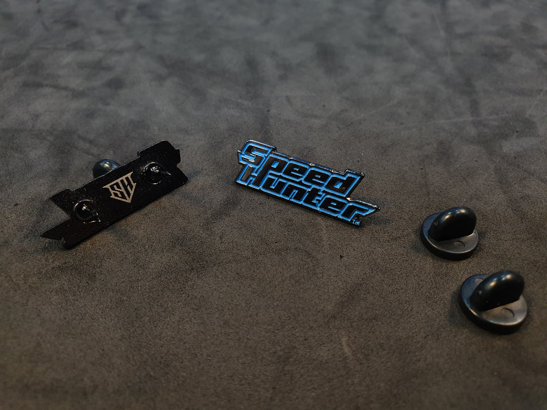 LOGO ENAMEL PIN - CYAN WITH STICKER