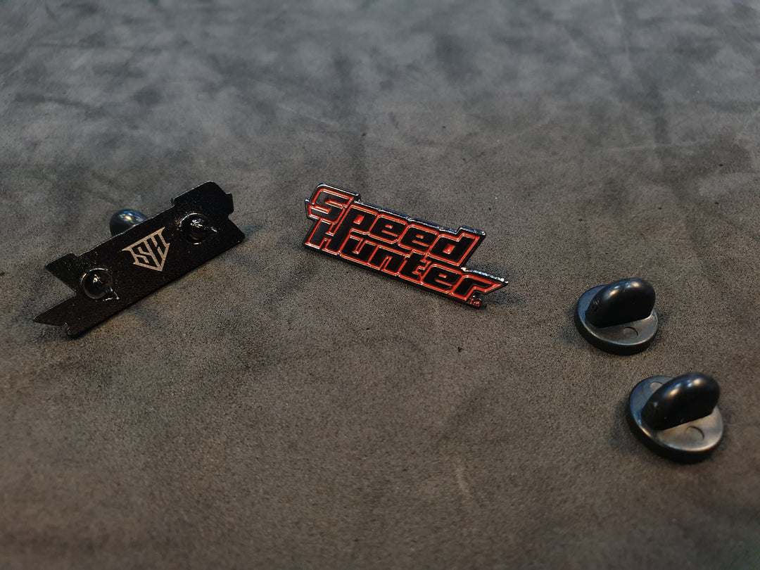 LOGO ENAMEL PIN - RED WITH STICKER