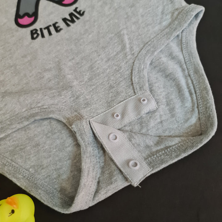 BITE ME - LIGHT GREY ROMPERS