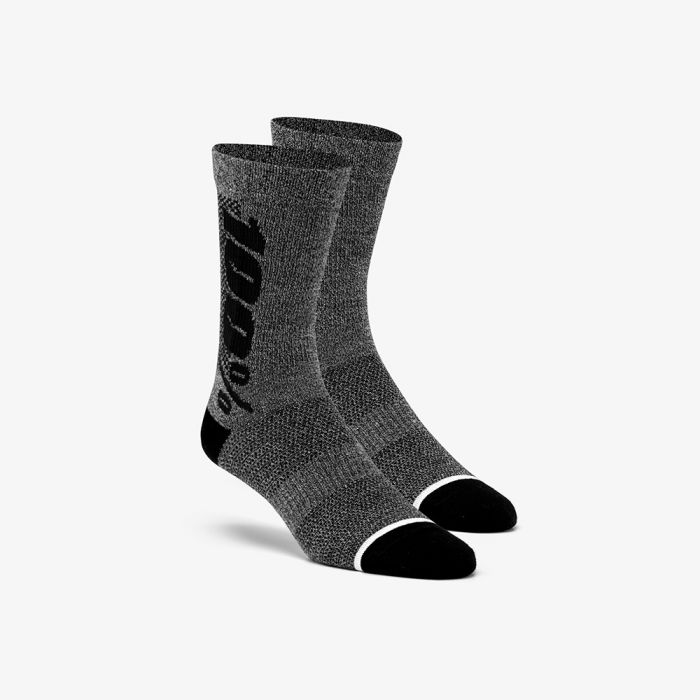 100% RYTHYM Merino Wool Performance Socks - Charcoal Heather - Speed Hunter SG