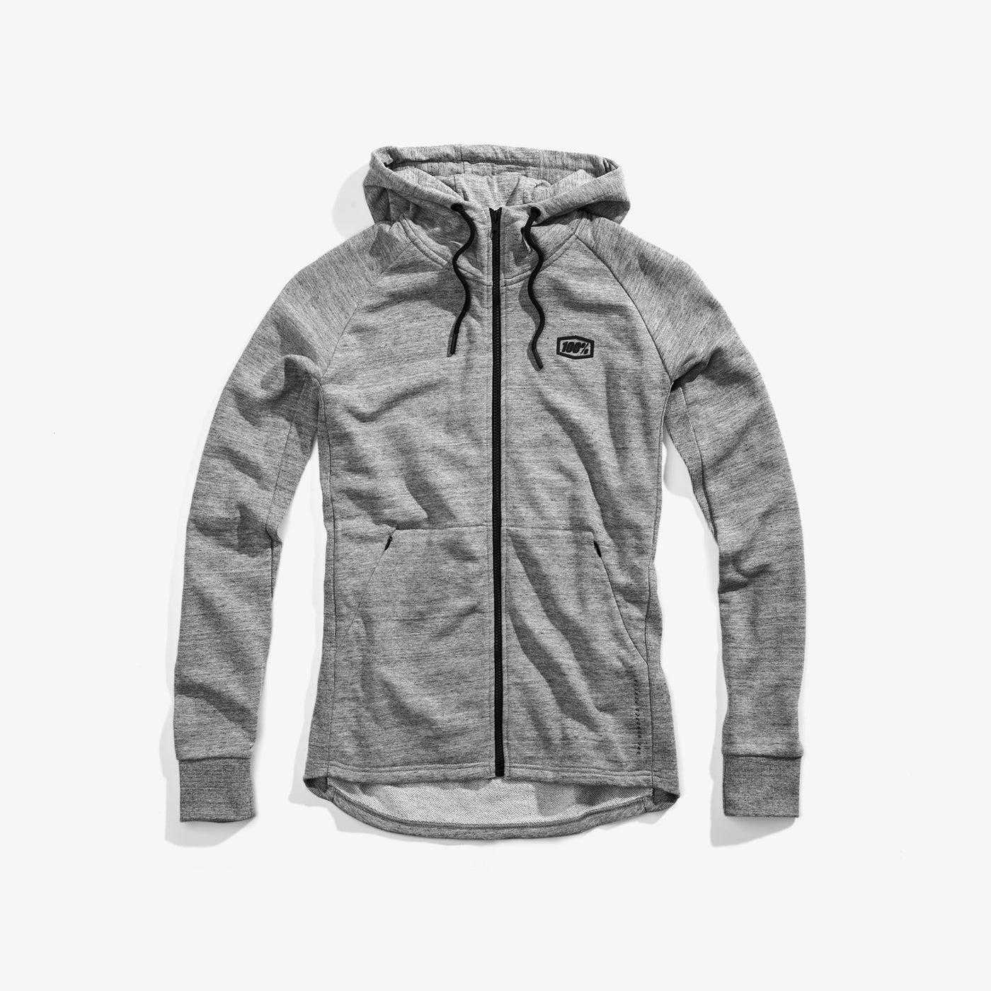 100% - STRATOSPHERE Hooded Zip Tech Fleece Grey Heather
